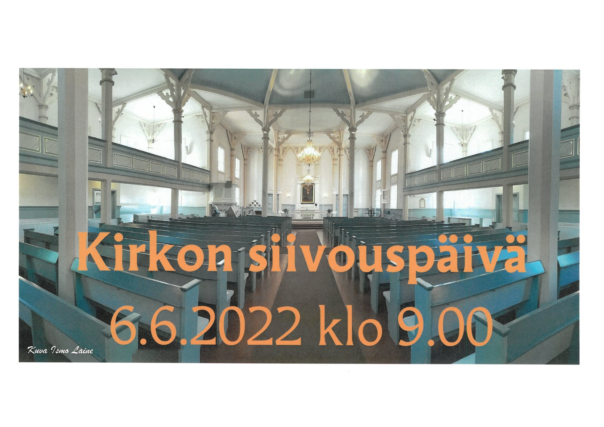 Kirkom siivouspäivän mainos