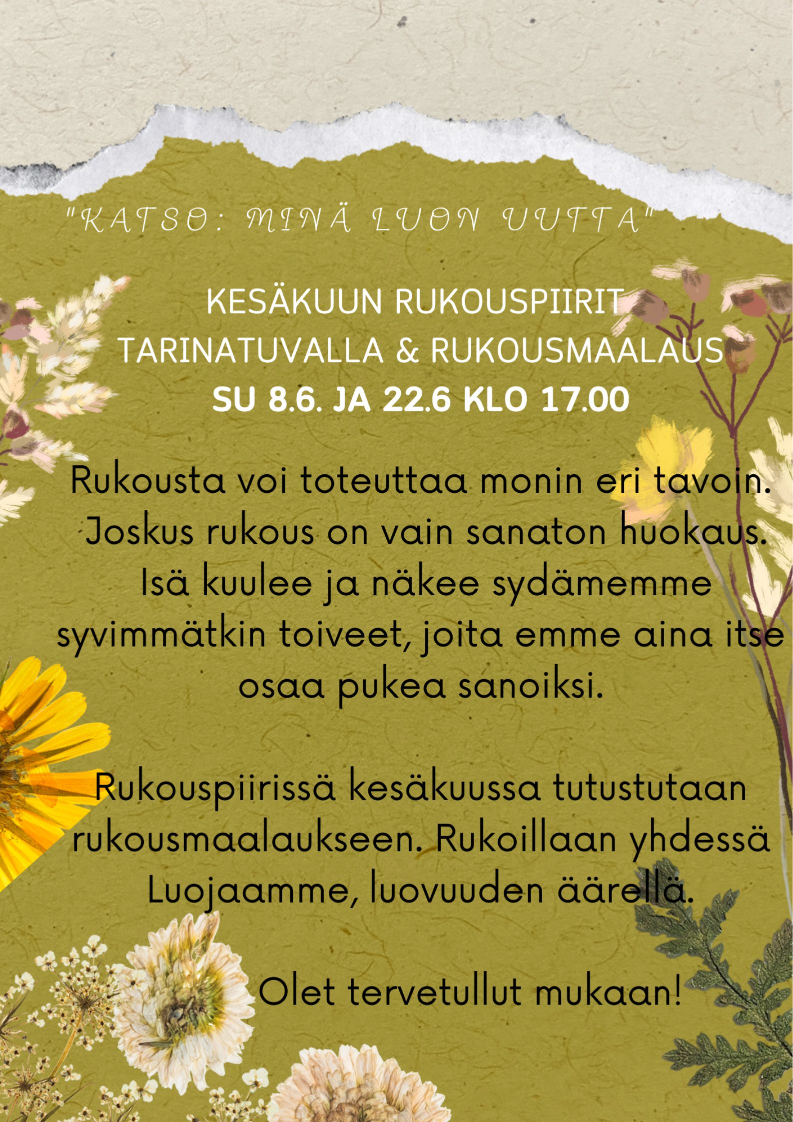 Kesäkuun rukouspiiri Kesäkuun rukouspiirit