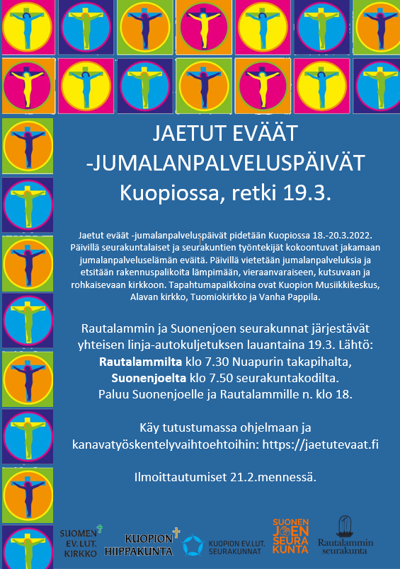 Jaetut eväät jumalanpalvelustapahtuma Kuopiossa, retki 19.3.2022