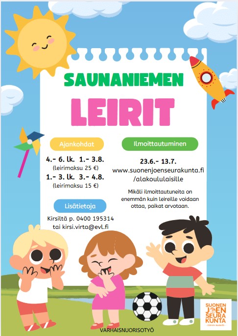 Kesäleirit Saunaniemessä Kesäleirit