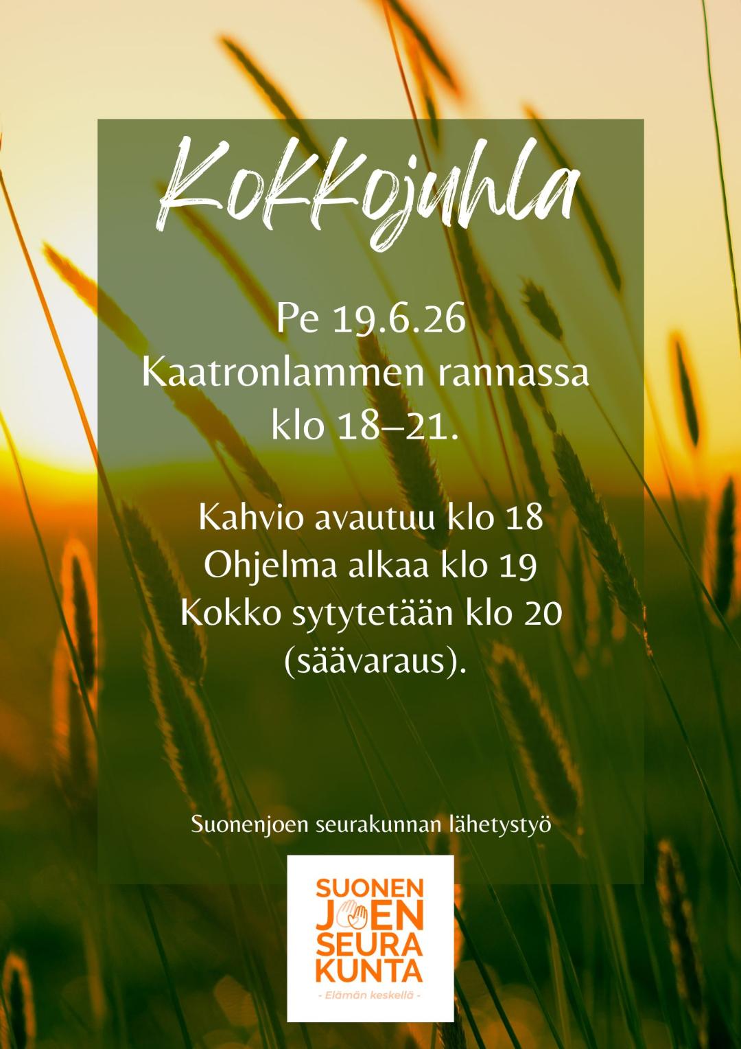 Tule tunnelmoimaan Kaatronrannalle